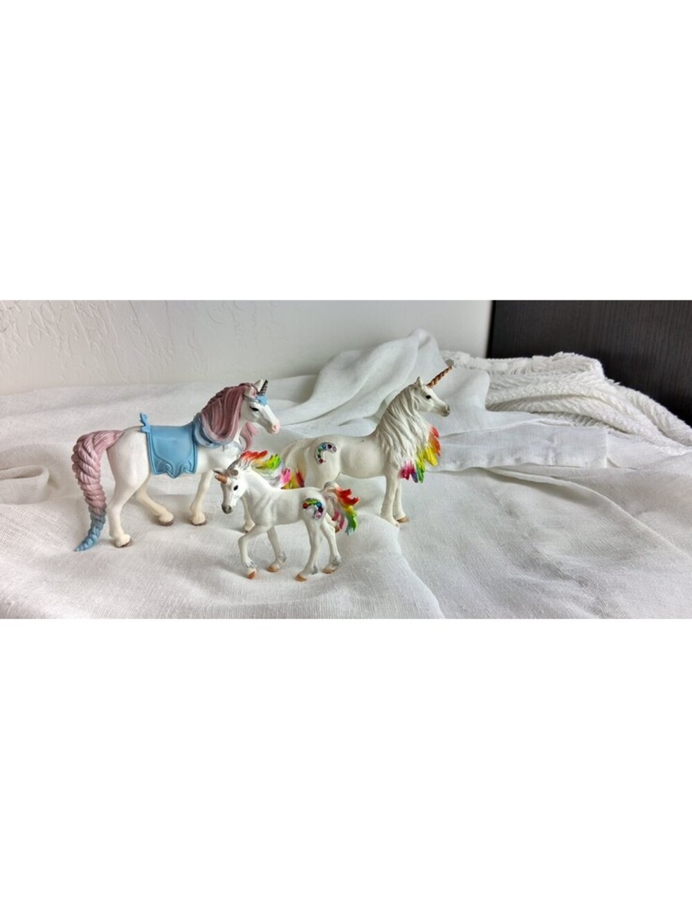 Schleich Bayala Unicorn Lot of 3: Rainbow Stallion Foal & Decorated Mare Figures
